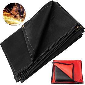 VEVOR 10 x 10 Ft Welding Blanket Black Fiberglass Blanket Portable Fiberglass Fire Retardant Blanket Welding Mat Welding Fireproof Thermal Resistant I