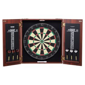 VEVOR Dartboard and Cabinet Set Official Size Complete Accessory Steel Tip Dart