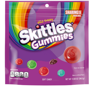 Skittles Gummies Wild Berry Gummy Candy, Sharing Size - 12 oz Resealable Bag