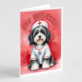 Havanese Get Well Soon Greeting Cards Pack of 8 Blank Cards with Envelopes Whimsical A7 Size 5x7 Blank Note Cards