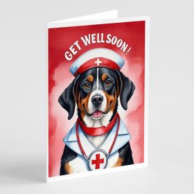 Entlebucher Mountain Dog Get Well Soon Greeting Cards Pack of 8 Blank Cards with Envelopes Whimsical A7 Size 5x7 Blank Note Cards