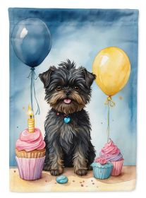 Affenpinscher Happy Birthday Garden Flag Mailbox Flag Decorative Yard Flag Banner Outside Patio Artwork Yard Flower Beds, Garden Size, Multicolor