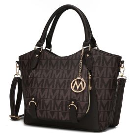 MKF Collection Fula Signature Satchel Bag by Mia k (Color: Chocolate, Material: Polycarbonate)