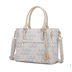 MKF Collection Siena Women's Tote Handbag by Mia k (Color: White, Material: Polycarbonate)