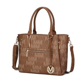 MKF Collection Siena Women's Tote Handbag by Mia k (Color: Tan, Material: Polycarbonate)