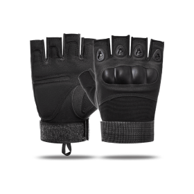 Tactical Fingerless Airsoft Gloves for Outdoor Sports (Color: Black, size: M)