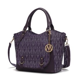 MKF Collection Fula Signature Satchel Bag by Mia k (Color: Purple, Material: Polycarbonate)