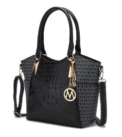 MKF Collection Kristal M Signature Tote Bag by Mia k (Color: Black, Material: Vegan Leather)