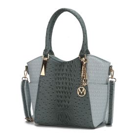 MKF Collection Kristal M Signature Tote Bag by Mia k (Color: Light Blue, Material: Vegan Leather)