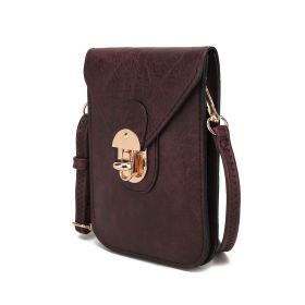 MKF Collection Kianna Medium Phone Crossbody Handbag by Mia K. (Color: Burgundy, Material: Vegan Leather)