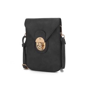 MKF Collection Kianna Medium Phone Crossbody Handbag by Mia K. (Color: Charcoal, Material: Vegan Leather)