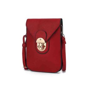 MKF Collection Kianna Medium Phone Crossbody Handbag by Mia K. (Color: Red, Material: Vegan Leather)